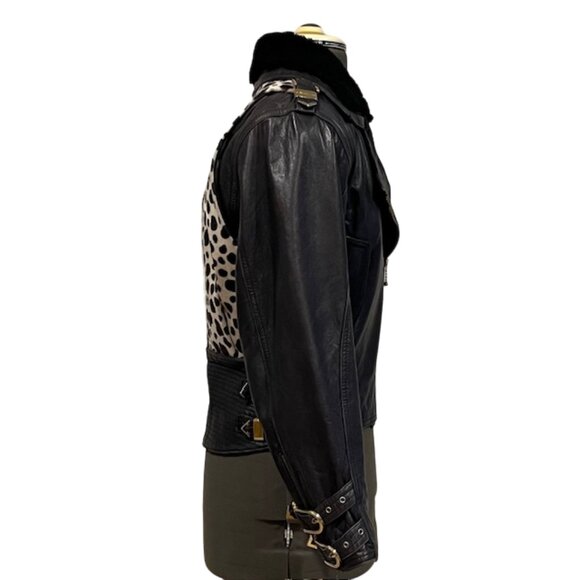 Rare Vintage BEGEDOR ITALIA Black Leather Jacket Women's Size 2 - Picture 12 of 16